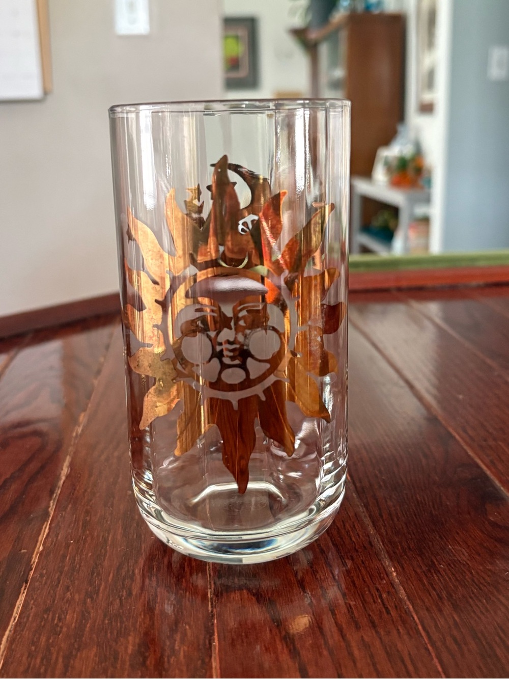 Vintage Italy Sun Moon And Stars Glass